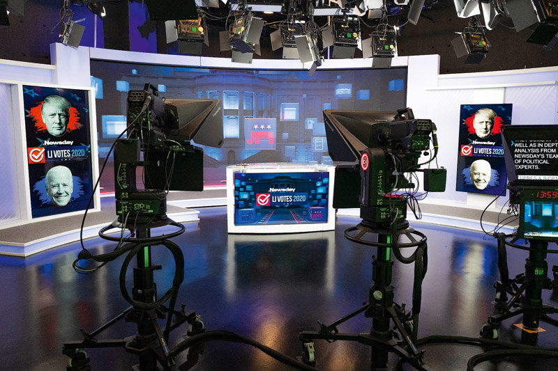 Newsday debuted its state-of-the-art television studio on Election Night, Nov. 3, 2020.